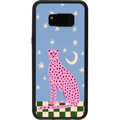 Samsung Galaxy S8+ Case Hülle - Silikon schwarz Pink leopard with stars 2026