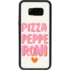 Coque Samsung Galaxy S8+ - Silicone rigide noir Pizza pepperoni 2026