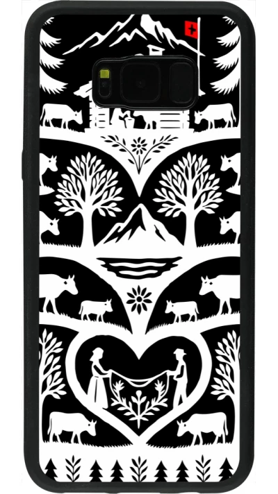 Coque Samsung Galaxy S8+ - Silicone rigide noir Poya Suisse 2 noir