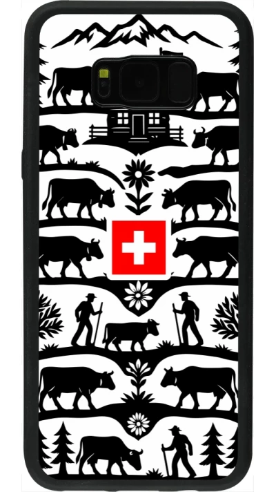 Coque Samsung Galaxy S8+ - Silicone rigide noir Poya Suisse 3