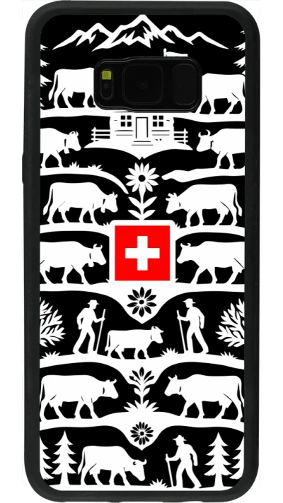 Coque Samsung Galaxy S8+ - Silicone rigide noir Poya Suisse 3 noir