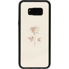 Samsung Galaxy S8+ Case Hülle - Silikon schwarz Rosa Sand Minimalistisch