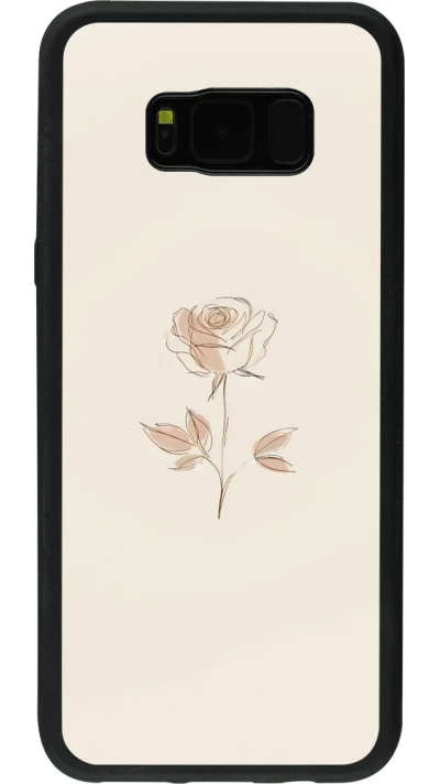 Coque Samsung Galaxy S8+ - Silicone rigide noir Sable Rose Minimaliste