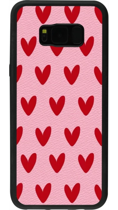 Samsung Galaxy S8+ Case Hülle - Silikon schwarz Saint Valentines Day 26 Pattern heart
