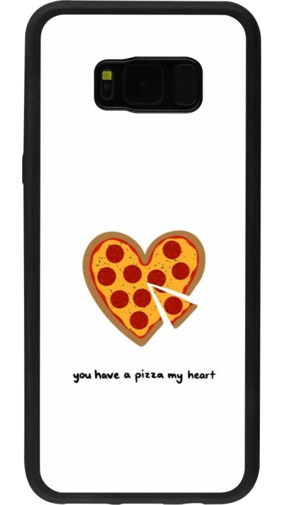 Samsung Galaxy S8+ Case Hülle - Silikon schwarz Saint Valentines Day 26 You have my pizza heart