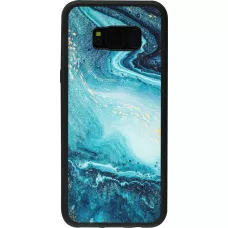 Coque Samsung Galaxy S8+ - Silicone rigide noir Sea Foam Blue
