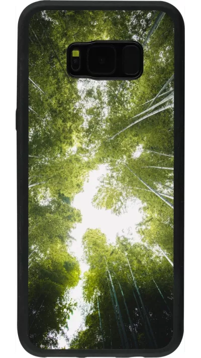 Coque Samsung Galaxy S8+ - Silicone rigide noir Spring 23 forest blue sky