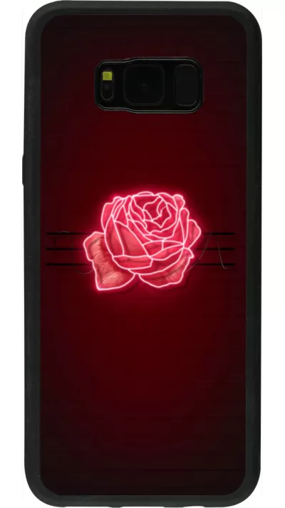 Coque Samsung Galaxy S8+ - Silicone rigide noir Spring 23 neon rose