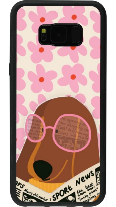 Coque Samsung Galaxy S8+ - Silicone rigide noir Dog with newspaper Spring 2026