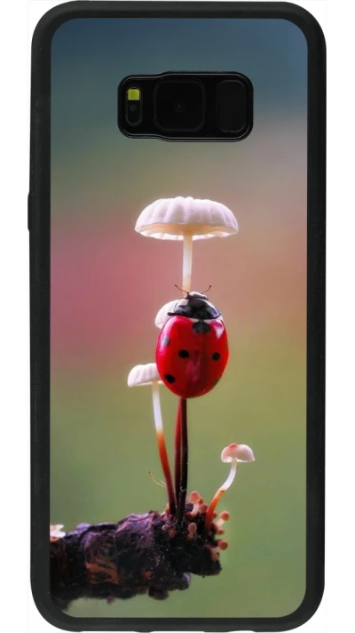 Coque Samsung Galaxy S8+ - Silicone rigide noir Ladybird on a mushroom Spring 2026