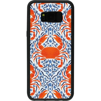 Coque Samsung Galaxy S8+ - Silicone rigide noir Crabs and pearls Summer 2026