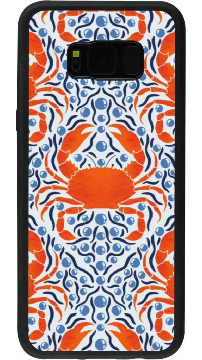 Coque Samsung Galaxy S8+ - Silicone rigide noir Crabs and pearls Summer 2026