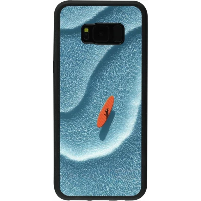 Coque Samsung Galaxy S8+ - Silicone rigide noir Orange surf Summer 2026