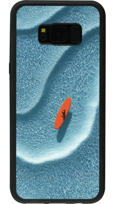 Coque Samsung Galaxy S8+ - Silicone rigide noir Orange surf Summer 2026