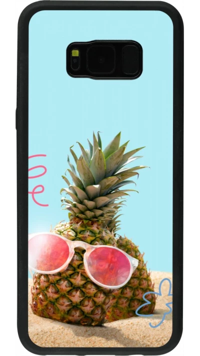 Coque Samsung Galaxy S8+ - Silicone rigide noir Pineapple with glasses Summer 2026