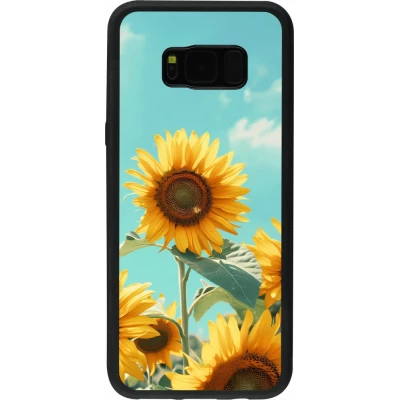 Coque Samsung Galaxy S8+ - Silicone rigide noir Sunflowers Summer 2026