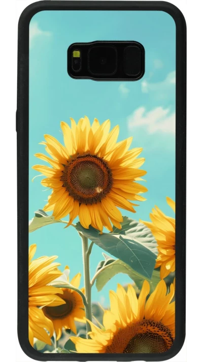 Coque Samsung Galaxy S8+ - Silicone rigide noir Sunflowers Summer 2026