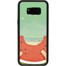 Coque Samsung Galaxy S8+ - Silicone rigide noir Views through a watermelon Summer 2026