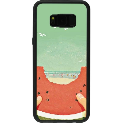 Samsung Galaxy S8+ Case Hülle - Silikon schwarz Views through a watermelon Summer 2026