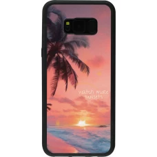 Coque Samsung Galaxy S8+ - Silicone rigide noir Watch more sunsets Summer 2026