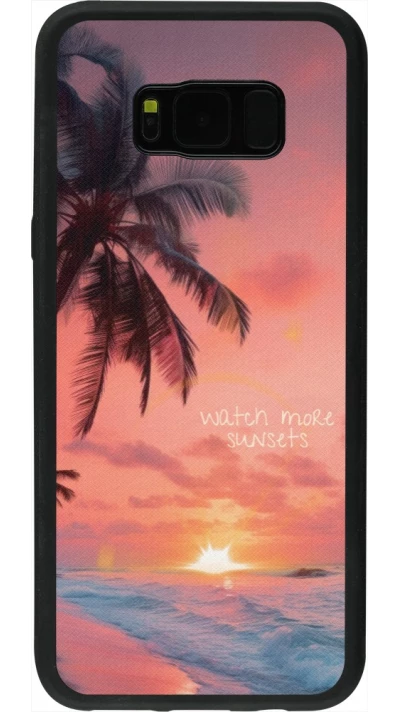 Coque Samsung Galaxy S8+ - Silicone rigide noir Watch more sunsets Summer 2026