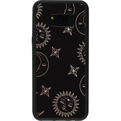 Hülle Samsung Galaxy S8+ - Silikon schwarz Suns and Moons