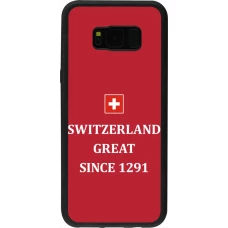 Coque Samsung Galaxy S8+ - Silicone rigide noir Switzerland Great Since 1291