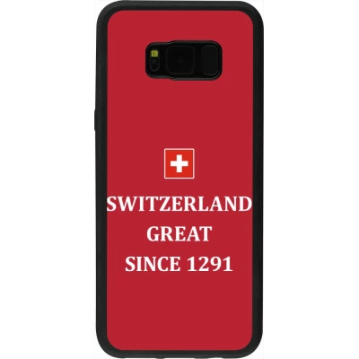 Coque Samsung Galaxy S8+ - Silicone rigide noir Switzerland Great Since 1291