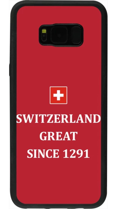 Coque Samsung Galaxy S8+ - Silicone rigide noir Switzerland Great Since 1291