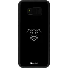 Coque Samsung Galaxy S8+ - Silicone rigide noir Turtles lines on black