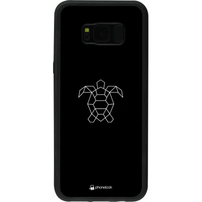 Coque Samsung Galaxy S8+ - Silicone rigide noir Turtles lines on black