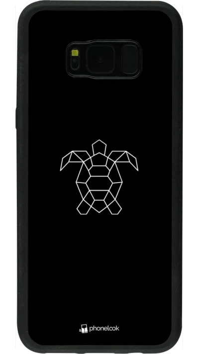 Coque Samsung Galaxy S8+ - Silicone rigide noir Turtles lines on black