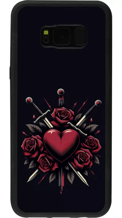Coque Samsung Galaxy S8+ - Silicone rigide noir Valentine 2024 gothic love