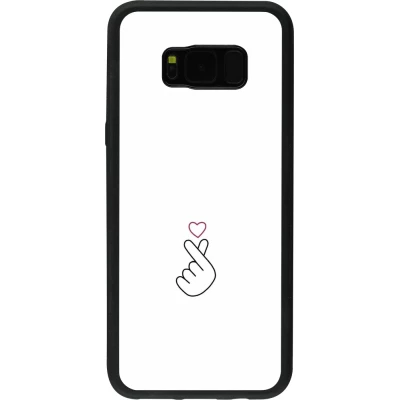 Coque Samsung Galaxy S8+ - Silicone rigide noir Valentine 2024 heart by Millennials