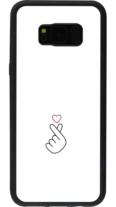 Coque Samsung Galaxy S8+ - Silicone rigide noir Valentine 2024 heart by Millennials