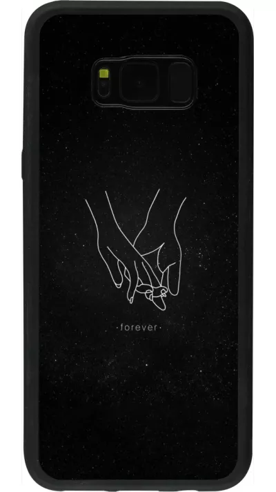 Coque Samsung Galaxy S8+ - Silicone rigide noir Valentine 2023 hands forever