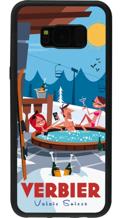 Coque Samsung Galaxy S8+ - Silicone rigide noir Verbier Mountain Jacuzzi