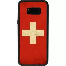 Hülle Samsung Galaxy S8+ - Silikon schwarz Vintage Flag SWISS