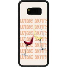 Coque Samsung Galaxy S8+ - Silicone rigide noir Wine not