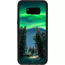 Coque Samsung Galaxy S8+ - Silicone rigide noir Winter 22 Northern Lights