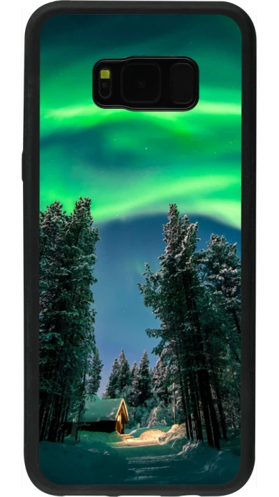 Coque Samsung Galaxy S8+ - Silicone rigide noir Winter 22 Northern Lights