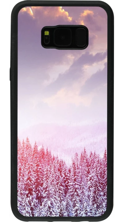 Coque Samsung Galaxy S8+ - Silicone rigide noir Winter 22 Pink Forest