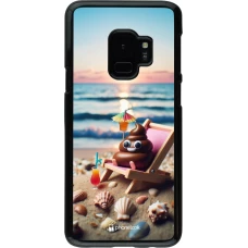 Coque Samsung Galaxy S9 - Emoji caca sur chaise longue