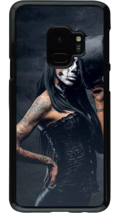 Samsung Galaxy S9 Case Hülle - Halloween 22 Tattooed Girl