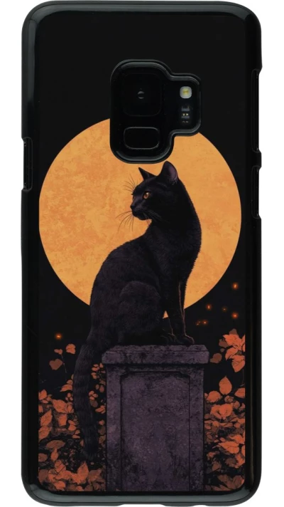 Samsung Galaxy S9 Case Hülle - Halloween 2026 Cat Art Nouveau