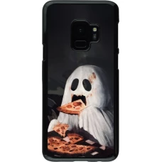 Samsung Galaxy S9 Case Hülle - Halloween 2026 Ghost eating pizza