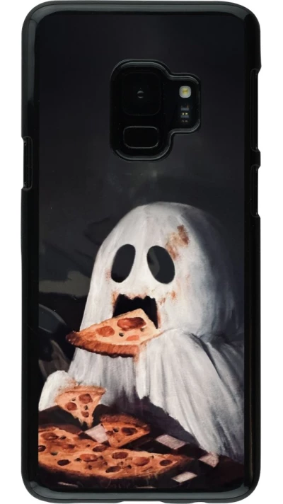 Samsung Galaxy S9 Case Hülle - Halloween 2026 Ghost eating pizza