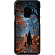 Samsung Galaxy S9 Case Hülle - Halloween 2026 Witch with a cat