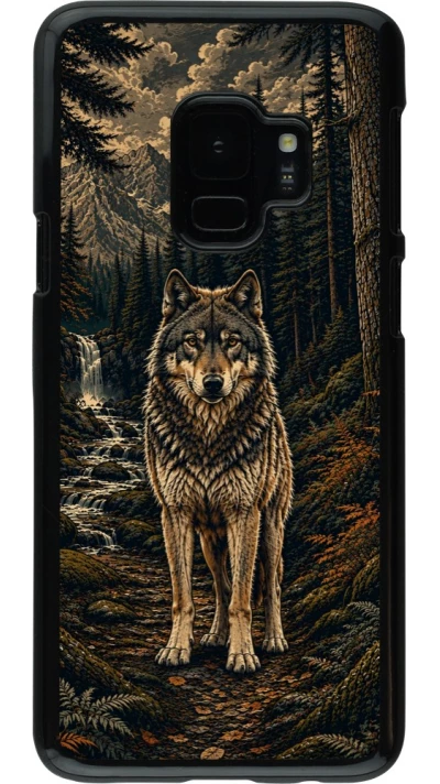 Coque Samsung Galaxy S9 - Linocut Loup
