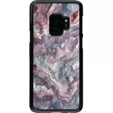 Samsung Galaxy S9 Case Hülle - Violetter silberner Marmor